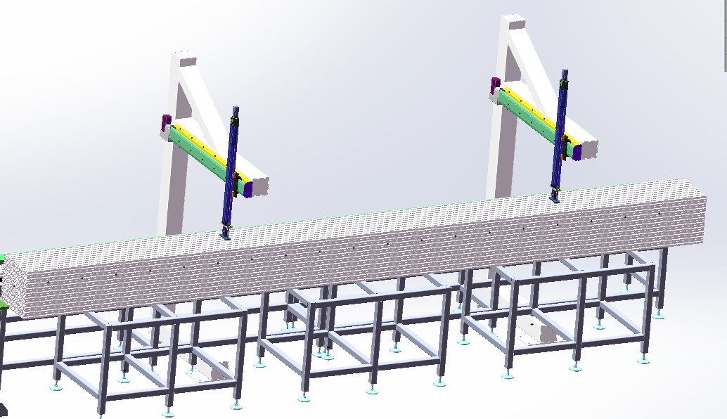 铝型材切断打孔线sw21可编辑